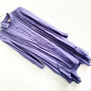 VANESSA VIRGINIA liet shirt slip anthro button dress XS duo set feminine